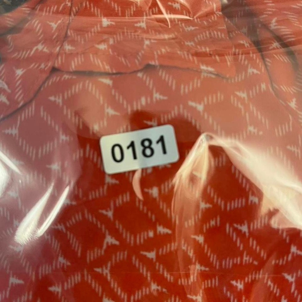 Dalia Collection Women's Geometric Orange Blouse Size Medium - Picture 4 of 4